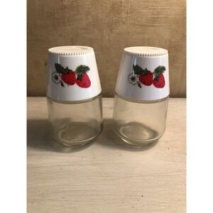 Vintage Gemco Salt &  Pepper Shakers Strawberry Set Of 2